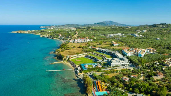 Vue aérienne de la plage de Katragaki, Tragaki, Zakynthos, Grèce Photo De Stock