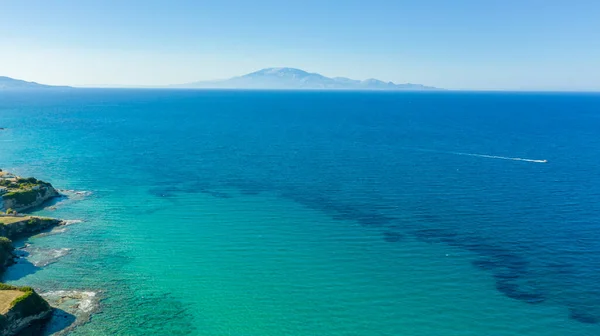 Widok z powietrza na plażę Katragaki, Tragaki, Zakynthos, Grecja — Zdjęcie stockowe
