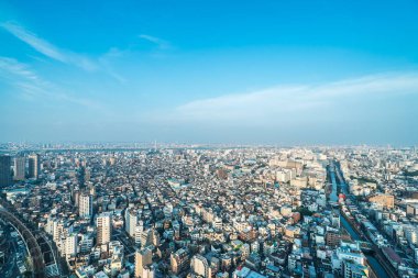 Şehir merkezindeki cityscape Japonya görünümünü.