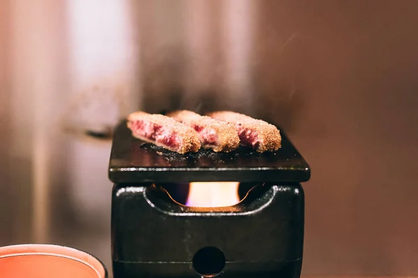 Βαθιά Τηγανητό Βοείου Κρέατος Στο Τόκιο Βόειο Κρέας Τηγανητό Μπριζόλα — Φωτογραφία Αρχείου