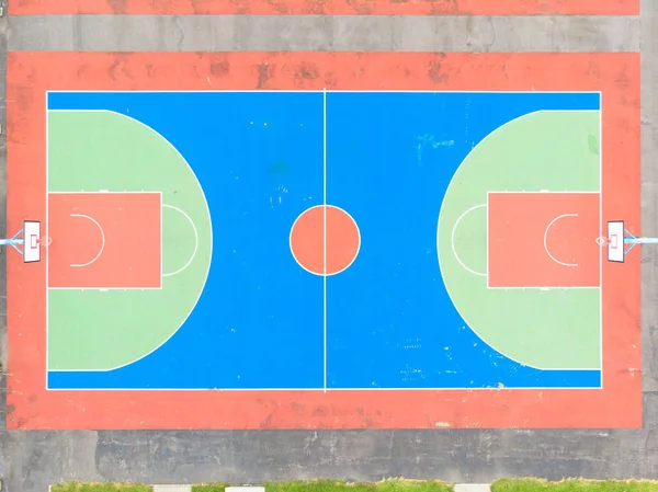 Vue Aérienne Terrain Basketball — Photo