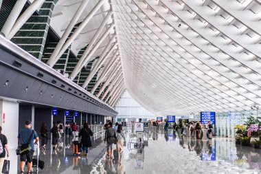 Taipei, Tayvan - 24 Haziran 2018: Tayvan Taoyuan International Airport.