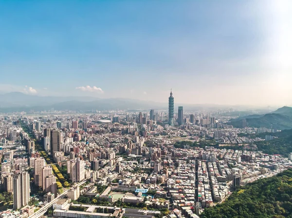 Tayvan Taipei Şehrinin Silueti — Stok fotoğraf