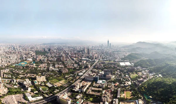 stock image Skyline of taipei city in downtown Taipei, Taiwan.