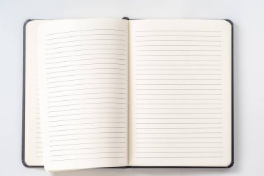 Not defteri açık üstten görünüm koleksiyonu