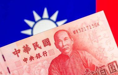 Tayvan para birimi notlar, Tayvan Tayvan bayrağı üzerinde para birimi.