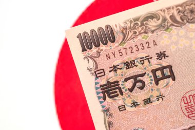 Japon para birimi notlar, Japon yeni Japon bayrağı.