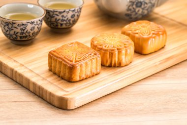 Sonbahar Festivali için lezzetli ay pastası.