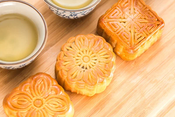 Bolo Lua Delicioso Para Mid Autumn Festival — Fotografia de Stock