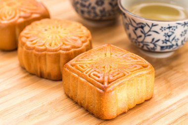 Sonbahar Festivali için lezzetli ay pastası.