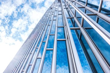 Modern Tayvan şehrinde alçak açılı gökdelenler