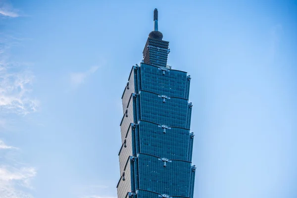 Taipei Taiwan Okt 2018 Weergave Van Taipei 101 Wolkenkrabber Tijdens — Stockfoto
