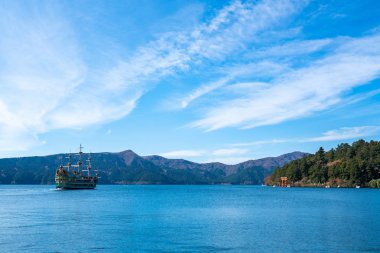 Fuji Dağı ve Gölü ASHI Hakone Tapınağı ve gezi teknesi Güz