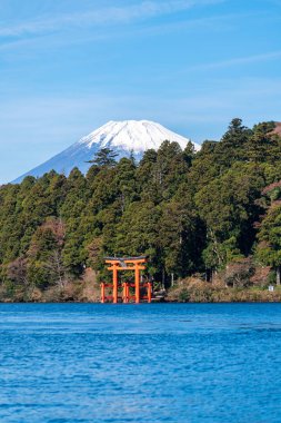 Fuji Dağı ve Gölü ASHI Hakone Tapınağı ve gezi teknesi Güz