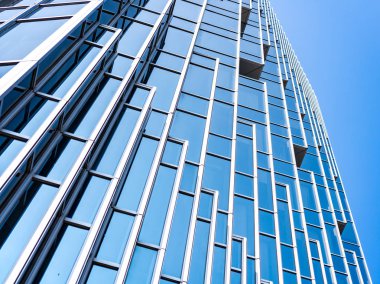 alt panoramik ve perspektif görünüm Çelik mavi cam hig '