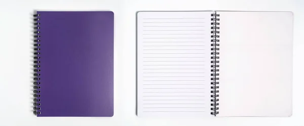 Üzleti koncepció-Top View gyűjteménye spirális Kraft notebook — Stock Fotó