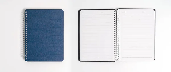 Blue cover of the daily planner on white background — Stock Photo, Image