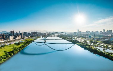 Crescent Bridge - New Taipei dönüm noktası, Tayvan güzel