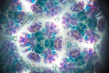 Soyut kaleydoskop arkaplanı. Güzel çok renkli kaleydoskop dokusu. Eşsiz kaleydoskop tasarımı.