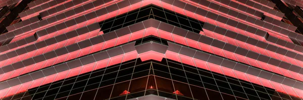 Underside Panoramic Perspective View Steel Glass High Rise Building Skyscrapers — Stock Photo, Image