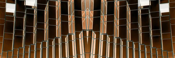 Parte Inferior Panorâmica Perspectiva Vidro Aço Arranha Céus Construção Arranha — Fotografia de Stock