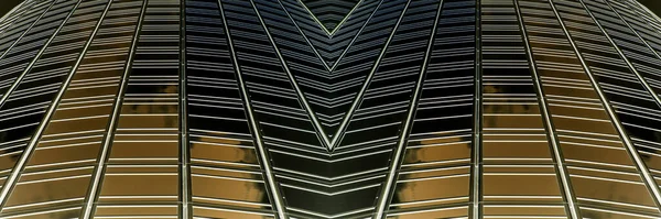 Oldalsó Panoráma Perspektíva Acélüveg Magaslati Épület Felhőkarcolók Üzleti Koncepció Sikeres — Stock Fotó