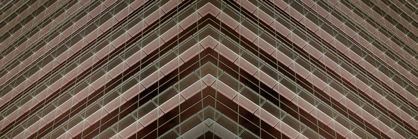 Oldalsó Panoráma Perspektíva Acélüveg Magaslati Épület Felhőkarcolók Üzleti Koncepció Sikeres — Stock Fotó