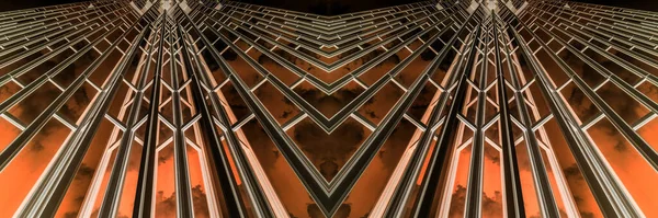 Çelik Cam Yüksek Katlı Gökdelenler Başarılı Endüstriyel Mimari Konseptine Panoramik — Stok fotoğraf