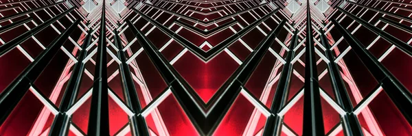 Underside Panoramic Perspective View Steel Glass High Rise Building Skyscrapers — Stock Photo, Image