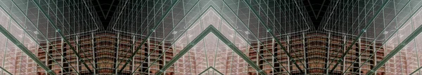 Underside Panoramic Perspective View Steel Glass High Rise Building Skyscrapers — Stock Photo, Image