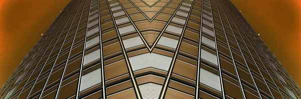 아래쪽의 파노라마와 전망을 강철로 성공적 건축의 비즈니스 — 스톡 사진