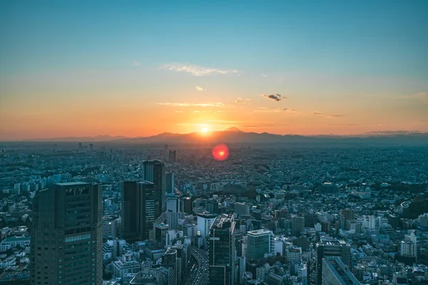 亚洲房地产和企业建设商业概念 日本东京石布亚天空鸟瞰全景现代城市天际线 — 图库照片