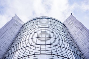 Mimari, Modern İnşaat Cam Cephesi İş Arkaplanı 'nı ayrıntılarıyla anlatıyor