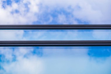 Mimari, Modern İnşaat Cam Cephesi İş Arkaplanı 'nı ayrıntılarıyla anlatıyor