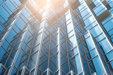 Mimari, Modern İnşaat Cam Cephesi İş Arkaplanı 'nı ayrıntılarıyla anlatıyor