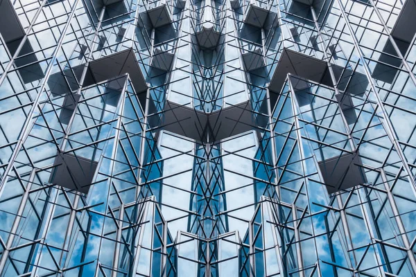 Detalles Arquitectura Edificio Moderno Fachada Vidrio Fondo Empresarial — Foto de Stock