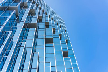 Mimari, Modern İnşaat Cam Cephesi İş Arkaplanı 'nı ayrıntılarıyla anlatıyor