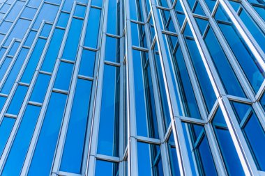 Mimari, Modern İnşaat Cam Cephesi İş Arkaplanı 'nı ayrıntılarıyla anlatıyor