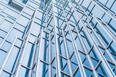 Mimari, Modern İnşaat Cam Cephesi İş Arkaplanı 'nı ayrıntılarıyla anlatıyor