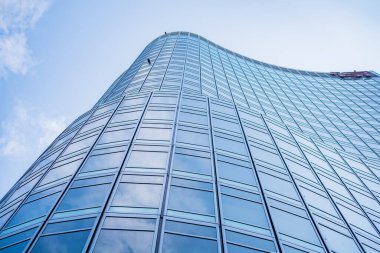 Mimari, Modern İnşaat Cam Cephesi İş Arkaplanı 'nı ayrıntılarıyla anlatıyor