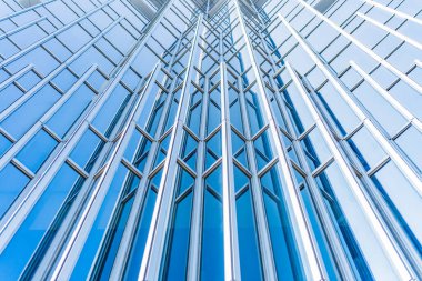 Mimari, Modern İnşaat Cam Cephesi İş Arkaplanı 'nı ayrıntılarıyla anlatıyor