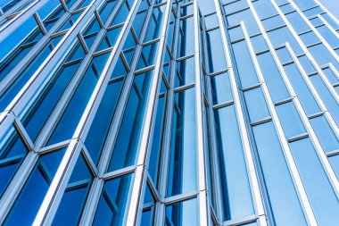 Mimari, Modern İnşaat Cam Cephesi İş Arkaplanı 'nı ayrıntılarıyla anlatıyor