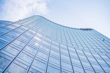 Mimari, Modern İnşaat Cam Cephesi İş Arkaplanı 'nı ayrıntılarıyla anlatıyor