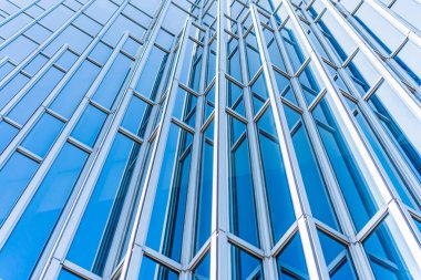 Mimari, Modern İnşaat Cam Cephesi İş Arkaplanı 'nı ayrıntılarıyla anlatıyor