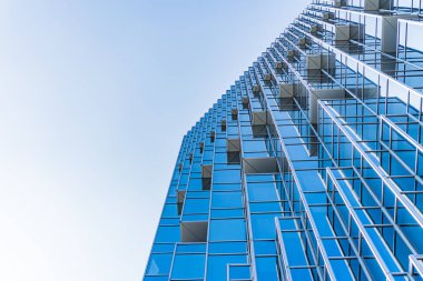 Mimari, Modern İnşaat Cam Cephesi İş Arkaplanı 'nı ayrıntılarıyla anlatıyor