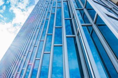 Mimari, Modern İnşaat Cam Cephesi İş Arkaplanı 'nı ayrıntılarıyla anlatıyor