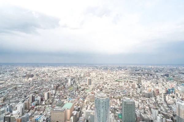 日本东京 2019年3月28日 亚洲房地产和企业建设商业概念 日本东京宜久道的全景现代城市天际线空中景观 — 图库照片