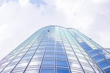 Mimari, Modern İnşaat Cam Cephesi İş Arkaplanı 'nı ayrıntılarıyla anlatıyor