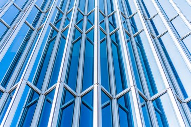 Mimari, Modern İnşaat Cam Cephesi İş Arkaplanı 'nı ayrıntılarıyla anlatıyor