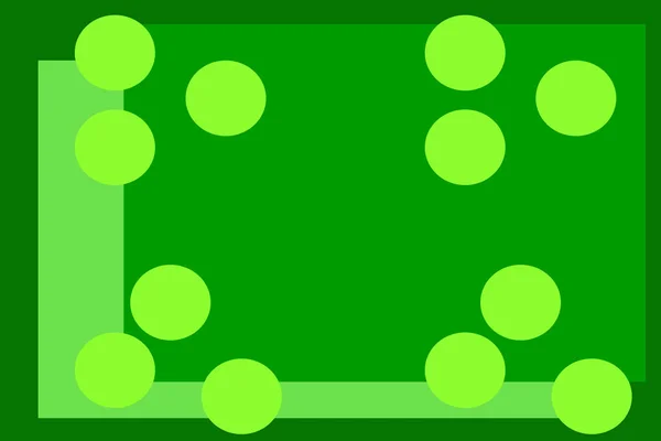 Зелений фон з колами. жовті кола на зеленому фоні. Геометричний малюнок. зелений фон абстракція — стокове фото